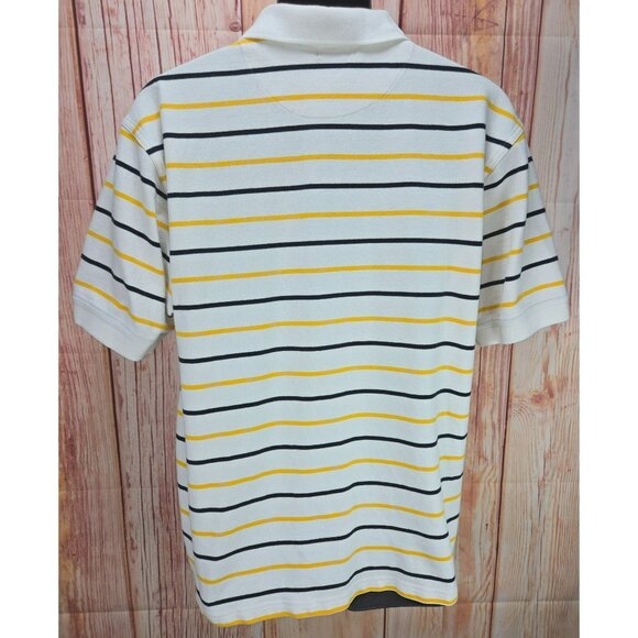 Perlis Mens Classic Fit Striped Polo Medium Combed Cotton - Picture 2 of 8